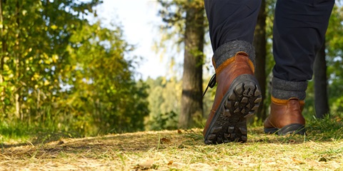 hiking boot close up image